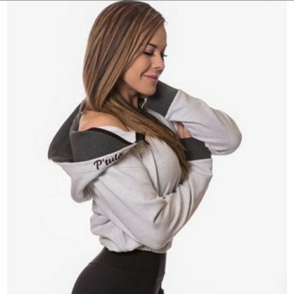 P'tula The Jordan Huddle Up Hoodie Marbled White